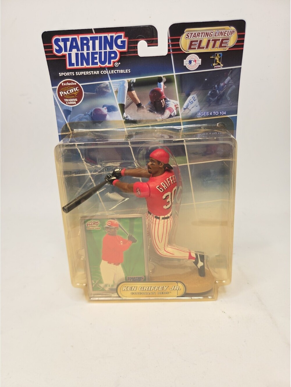 2000 Starting Lineup Elite Ken Griffey Jr Cincinnati Reds SLU Figure Card MLB